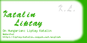 katalin liptay business card